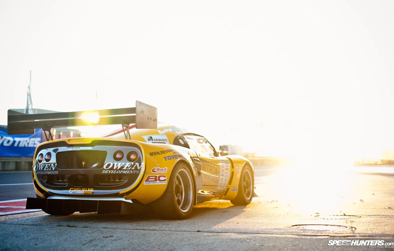 Photo wallpaper the sun, Lotus, track, Elise