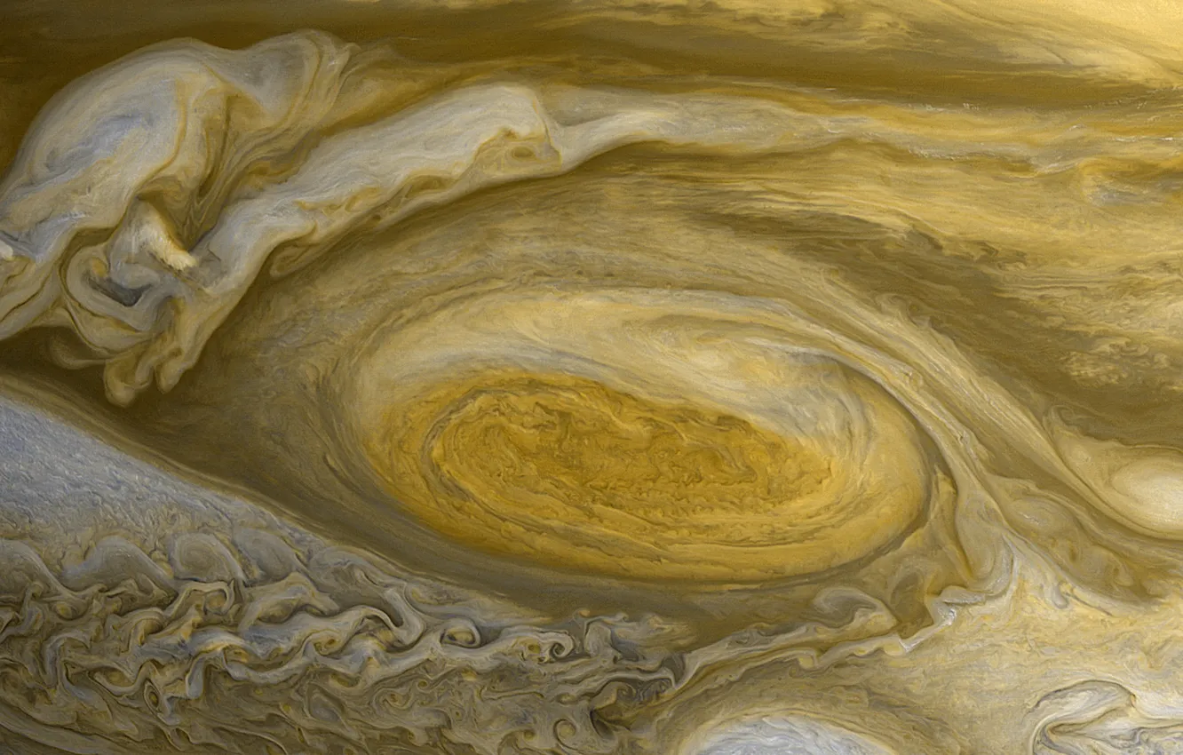 Photo wallpaper planet, hurricane, Jupiter, nasa, voyager-1, Voyager 1