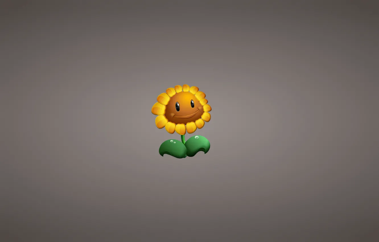 Photo wallpaper sunflowers, flowers, plant, minimalism, Plants vs. Zombies