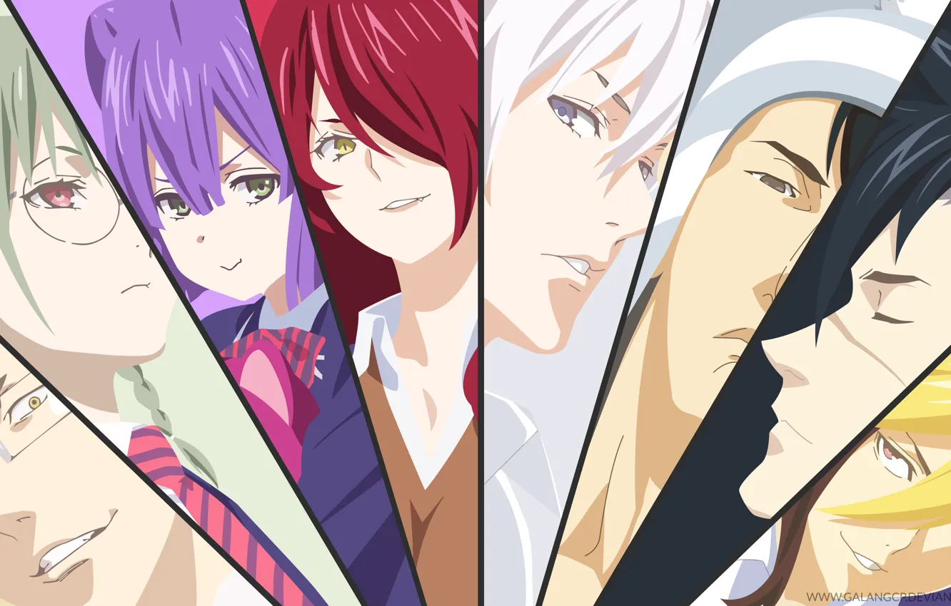 Photo wallpaper collage, anime, characters, Shokugeki No Soma