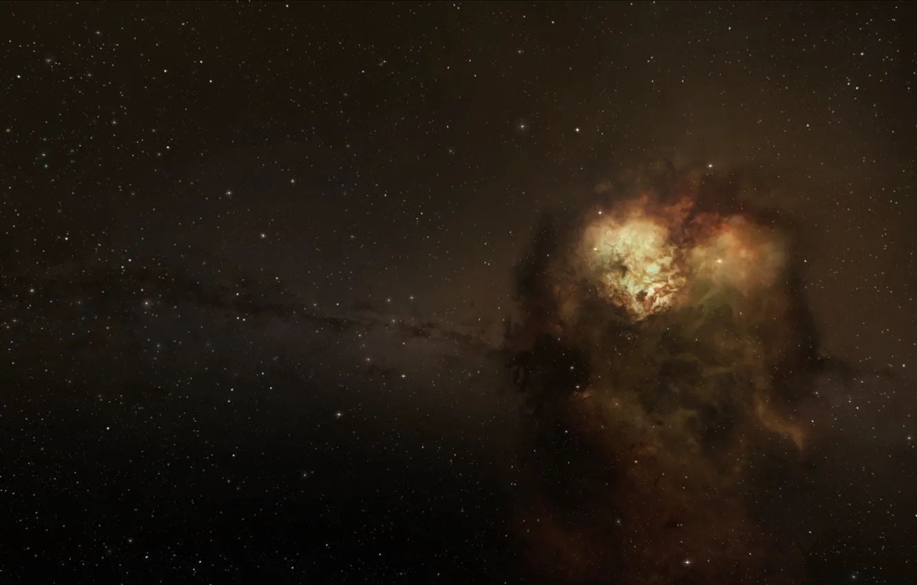 Photo wallpaper stars, nebula, accumulation