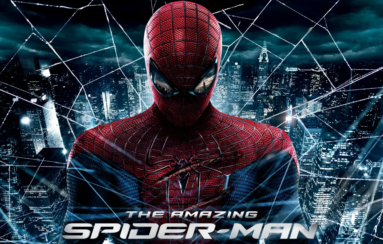Photo wallpaper city, web, the amazing spider-man, the amazing spider man