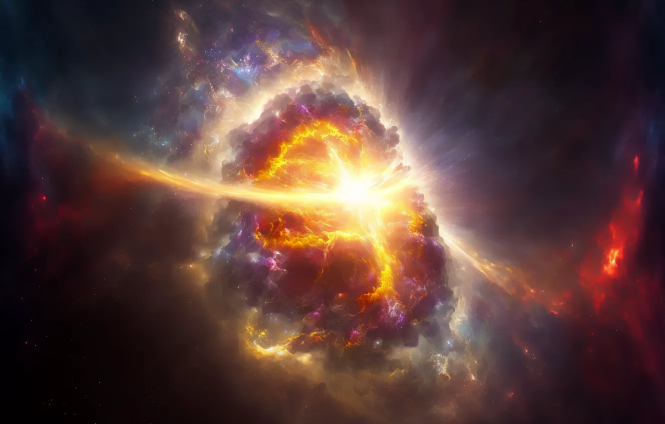 Photo wallpaper space, nebula, the universe, AI art