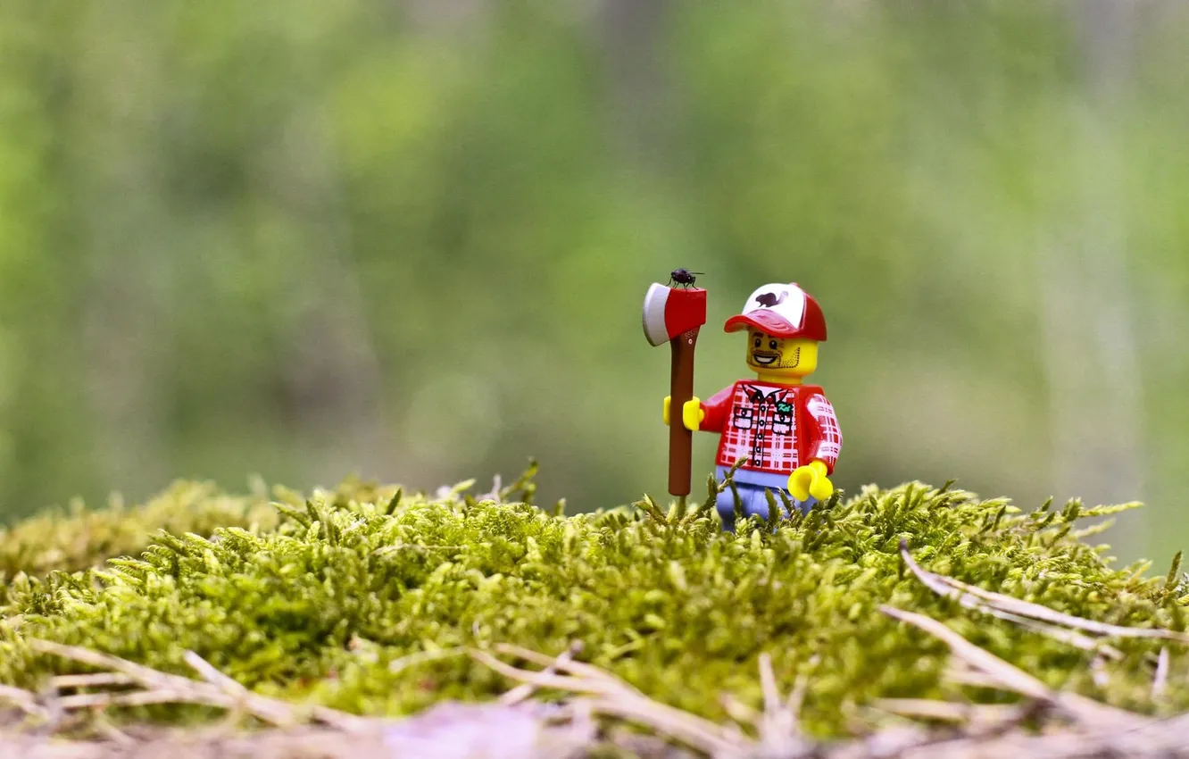 Photo wallpaper toys, lego, figures, LEGO, funny, lumberjack