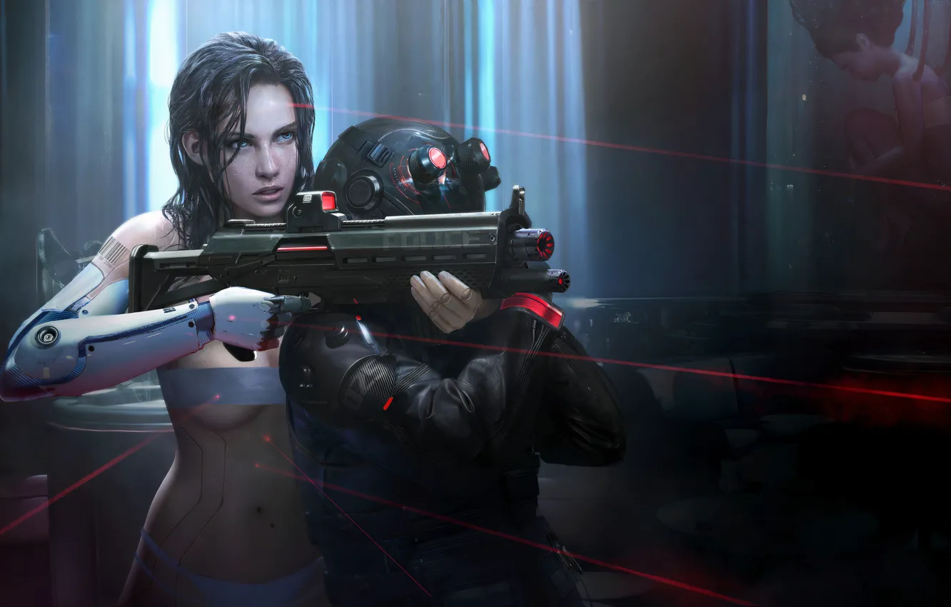 Photo wallpaper future, the game, game, blue eyes, beautiful girl, blue eyes, the fire, Future