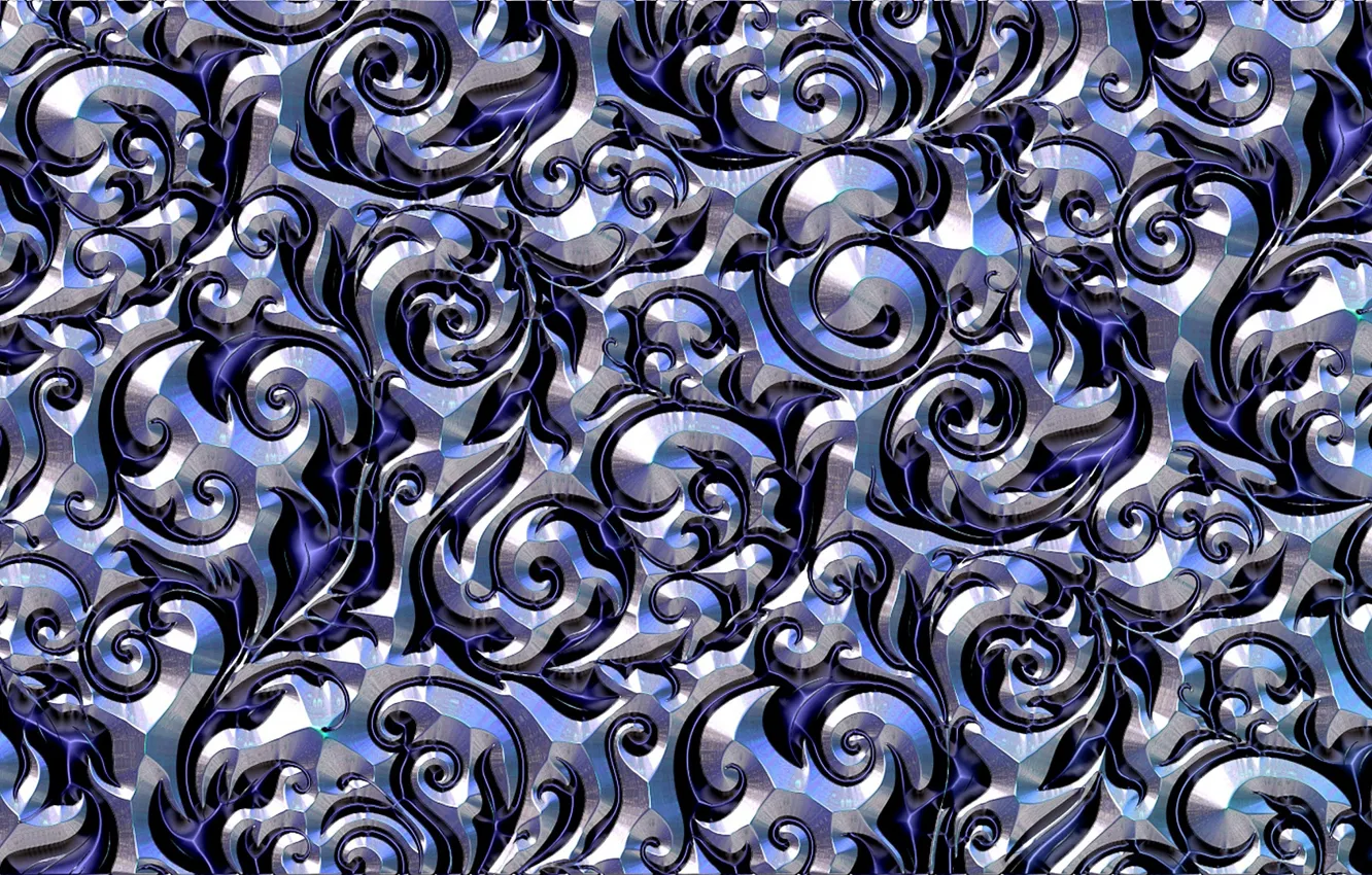 Photo wallpaper purple, metal, background, pattern, curls, Shine, color, texture