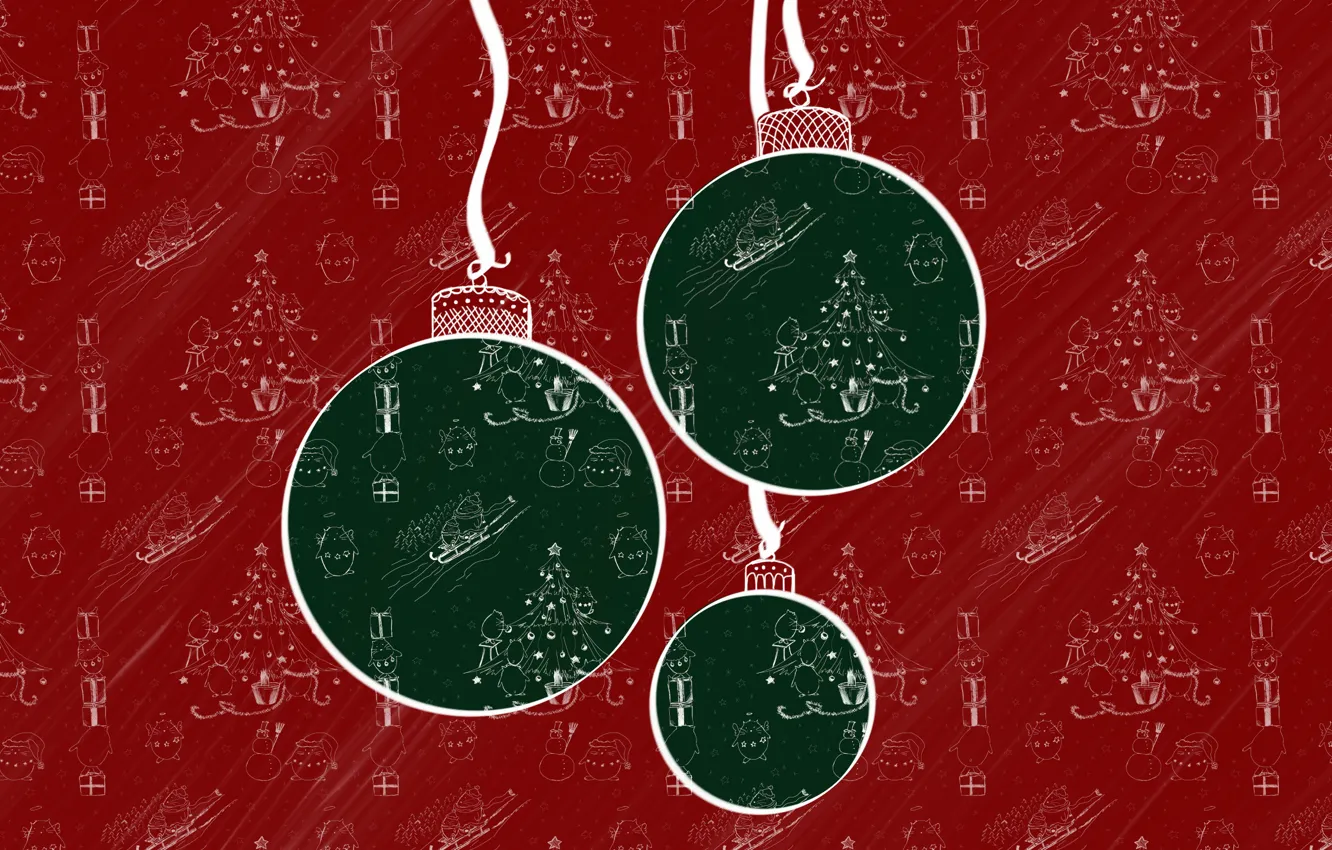 Photo wallpaper balls, texture, New Year, Christmas, pattern, decoration, Christmas, New Year