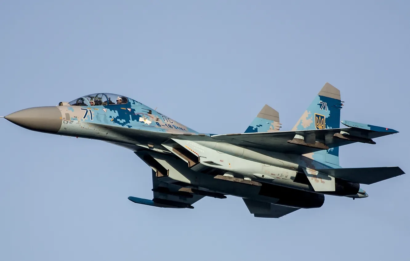 Photo wallpaper weapons, army, SU27, Ukranian Air Force