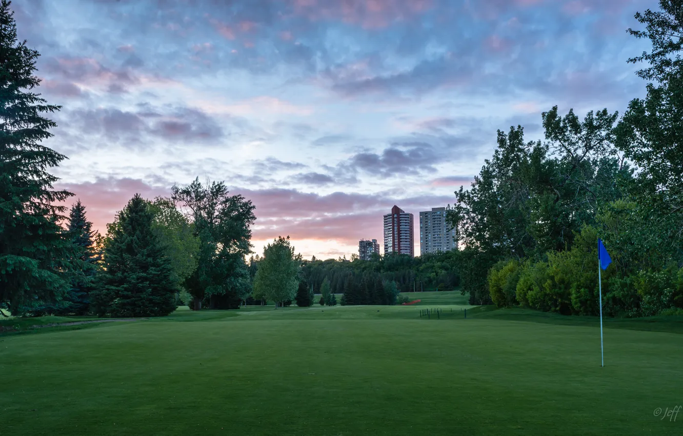 Photo wallpaper green, Golf, golf, Edmonton, Edmonton