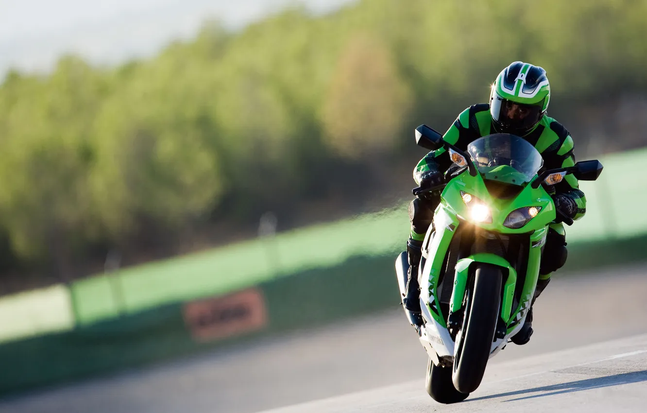 Photo wallpaper road, transport, sport, Kawasaki, 1920x1200, Moto Wallpaper, Ninja ZX-10R