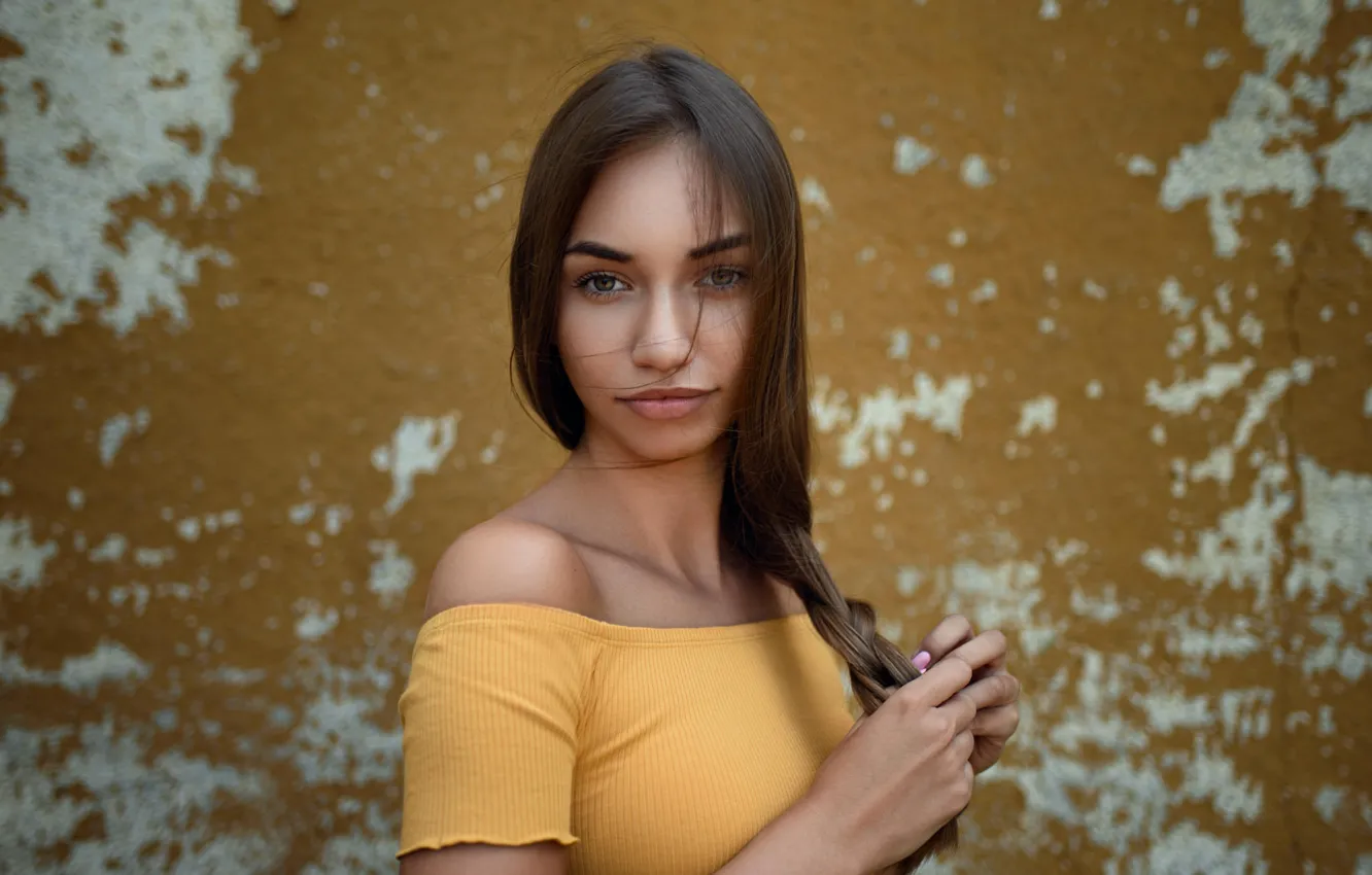 Photo wallpaper chest, look, girl, hair, Thomas Sztendur