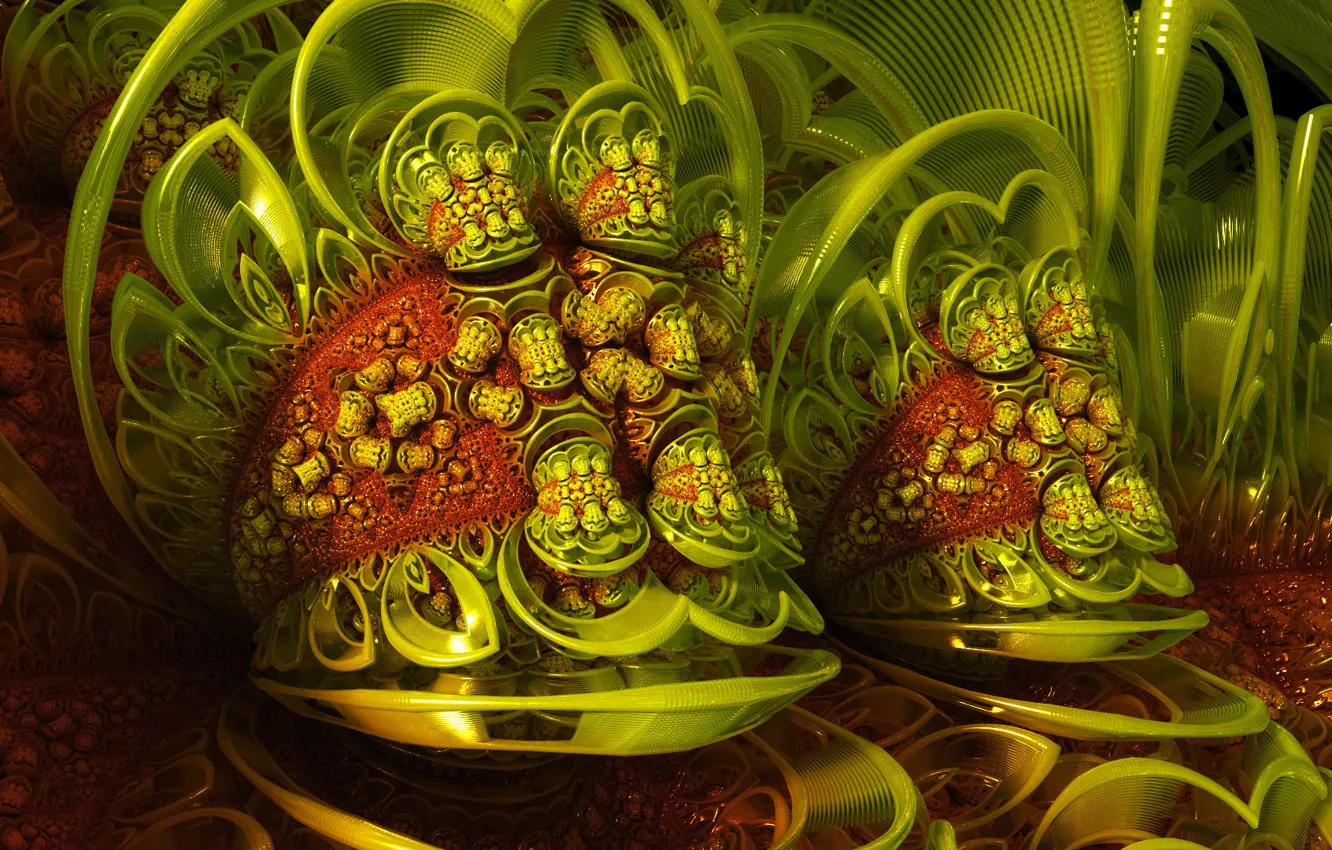 Photo wallpaper background, color, form, Green Dream