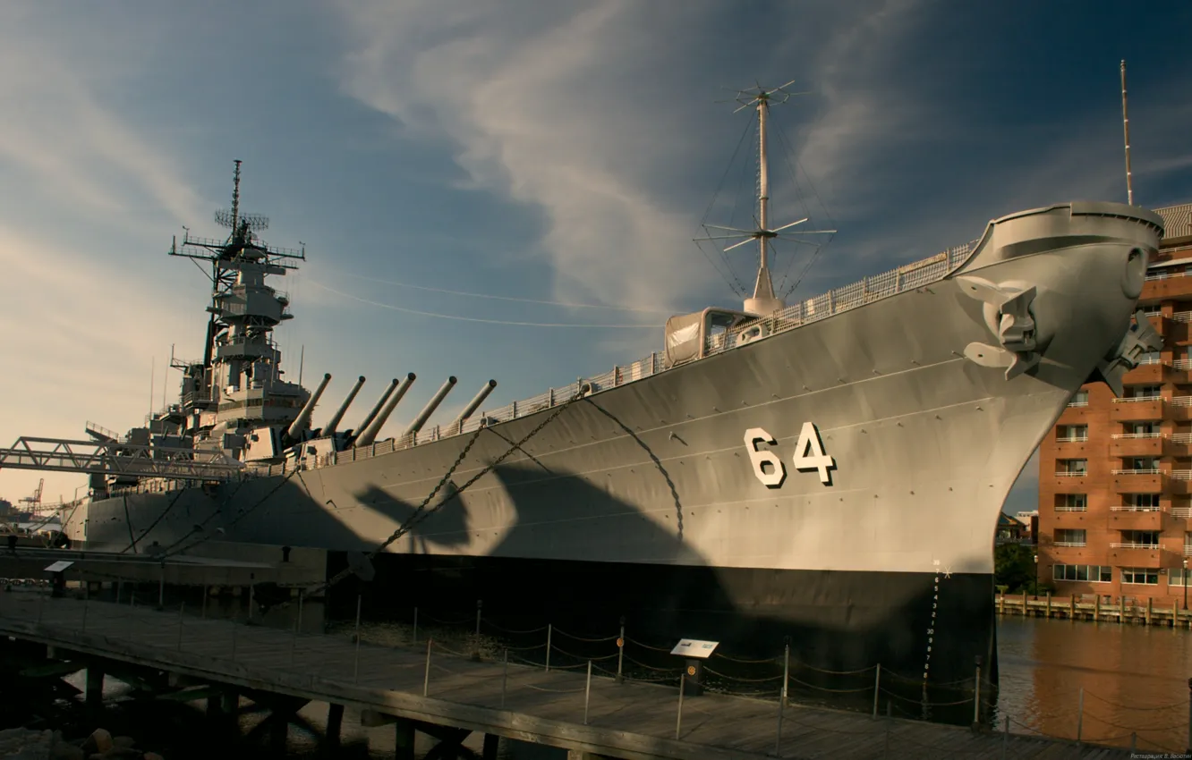 Wallpaper Battleship Uss Wisconsin Museum Ship Bb For Mobile And Desktop Section