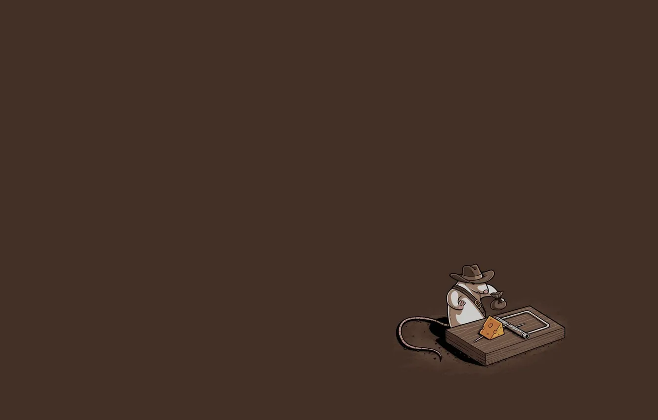 Photo wallpaper minimalism, hat, food, artwork, cheese, treasure, humor, simple background