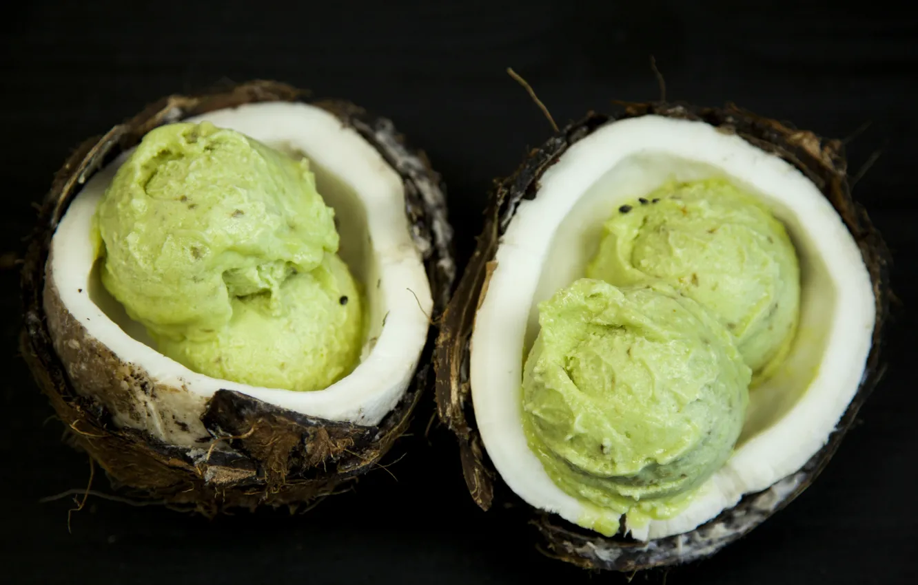 Photo wallpaper coconut, ice cream, Coco, ice cream