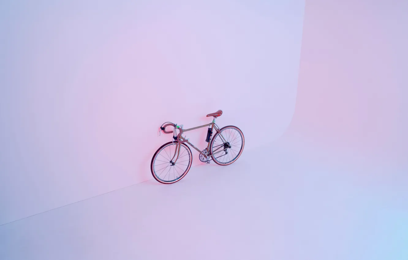 Photo wallpaper bike, wall, angle