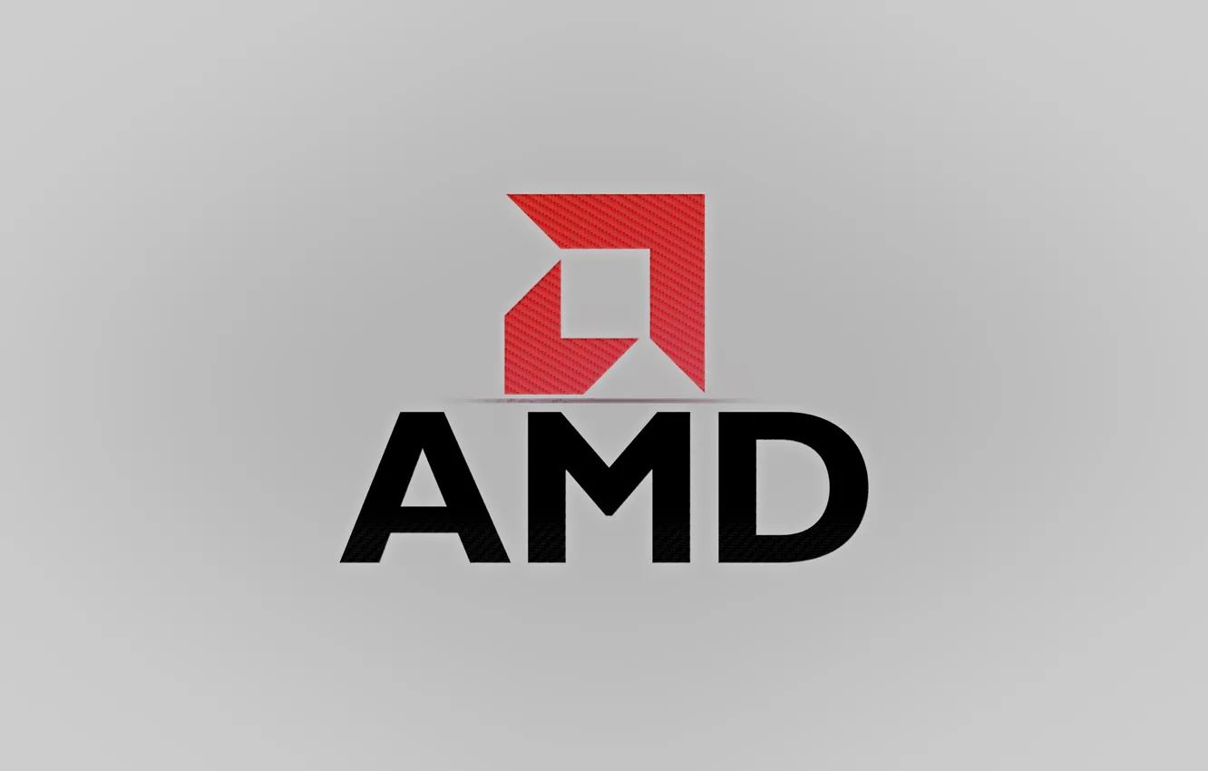 Photo wallpaper red, grey, background, logo, AMD