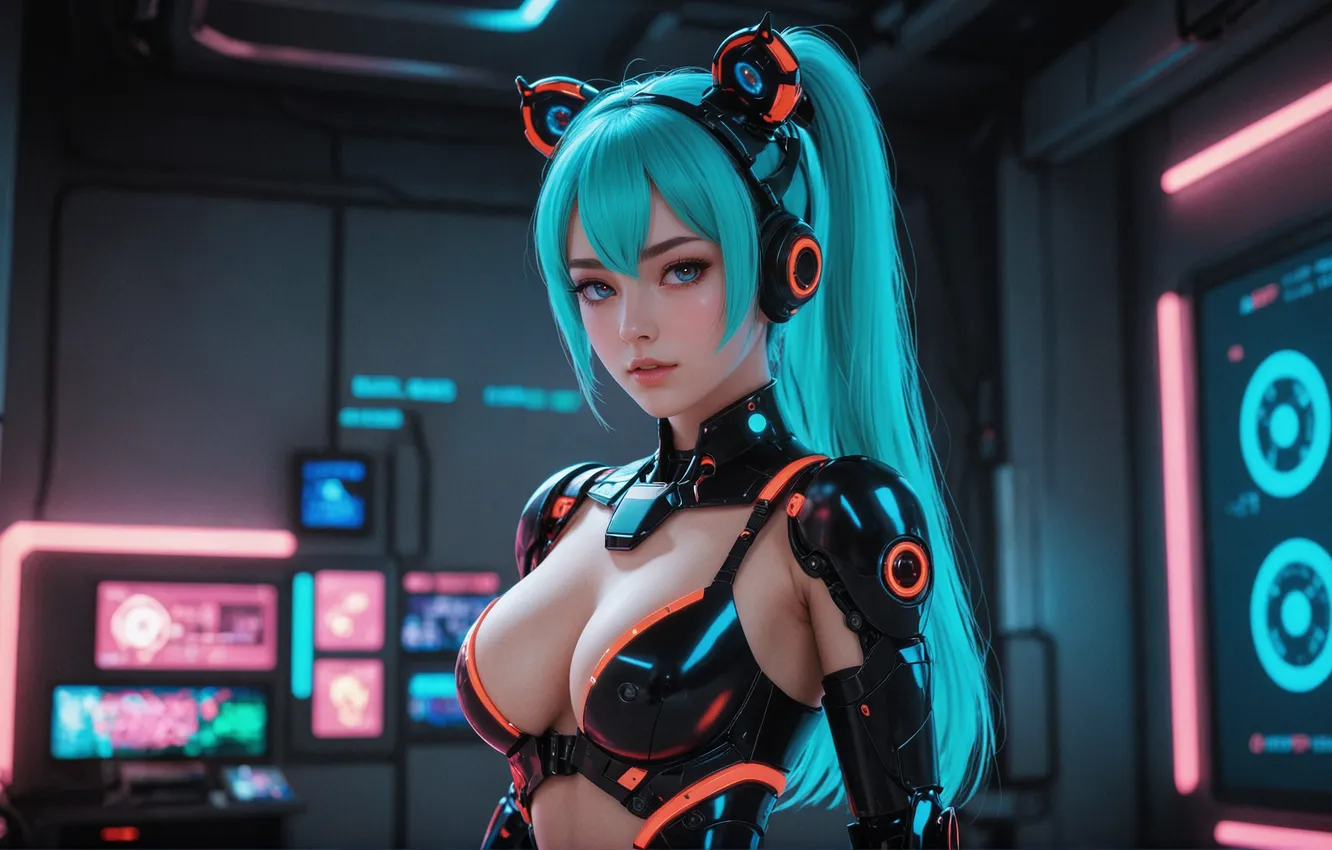 Photo wallpaper Android, robot, anime, art
