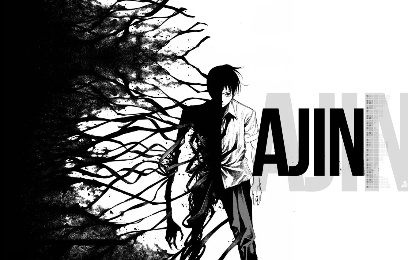 Photo wallpaper anime, art, guy, Ajin: Demi-Human, Adzhin