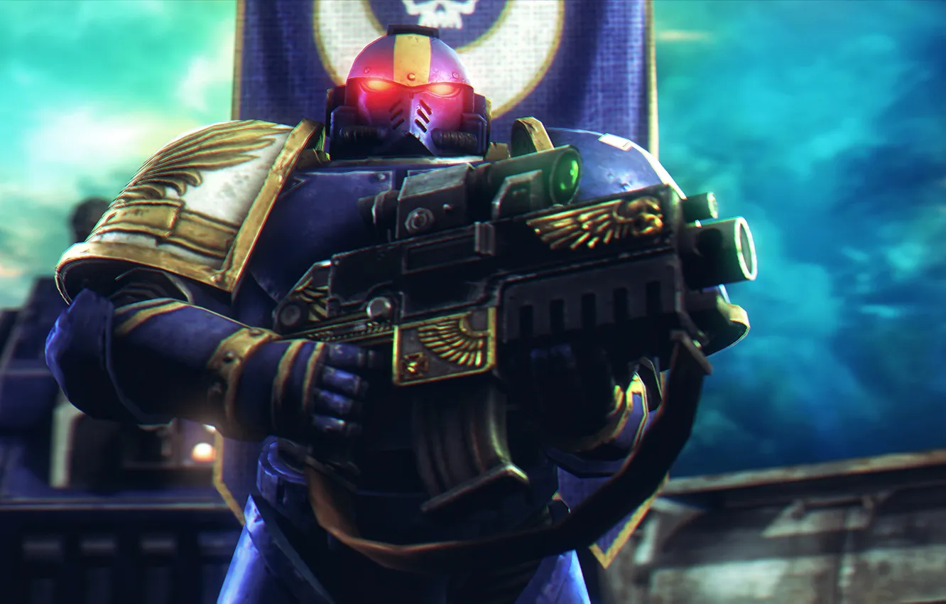 Photo wallpaper soldiers, armor, Warhammer 40000, warhammer 40k, space Marines, WH40K, Warhammer 40000 Space Marine