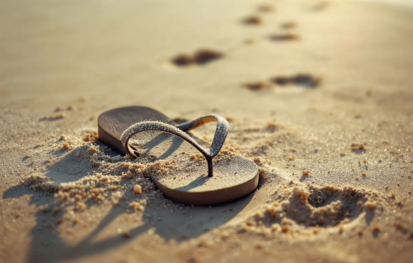 Photo wallpaper colorful, beach, sand, towels, stacked