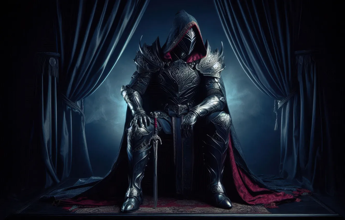 Photo wallpaper sword, fantasy, armor, digital art, artwork, warrior, fantasy art, boots