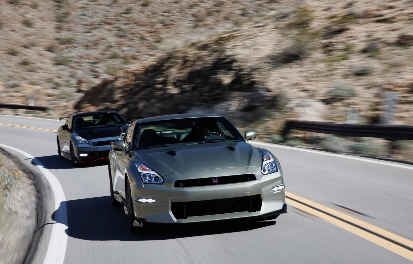 Photo wallpaper Nissan, GT-R, road, speed, R35, front view, Nissan GT-R Nismo, 2023