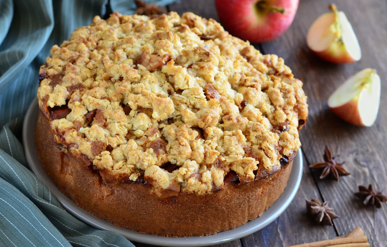 Photo wallpaper pie, cakes, Apple