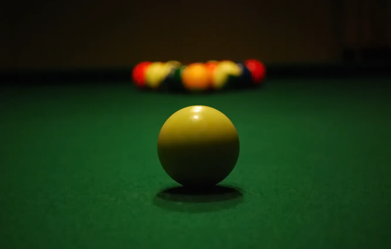Photo wallpaper table, balls, Billiards