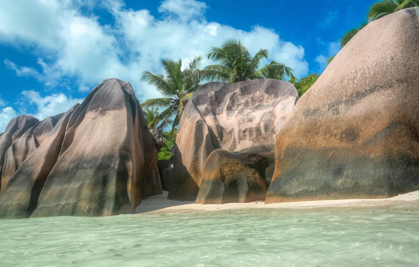 Photo wallpaper sea, water, tropics, stones