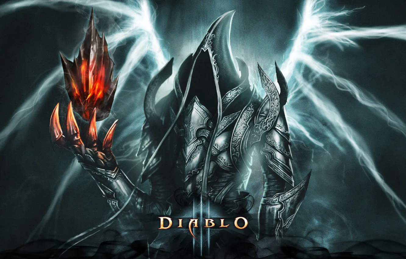 Photo wallpaper the wreckage, wings, art, claws, Diablo 3, Malthael