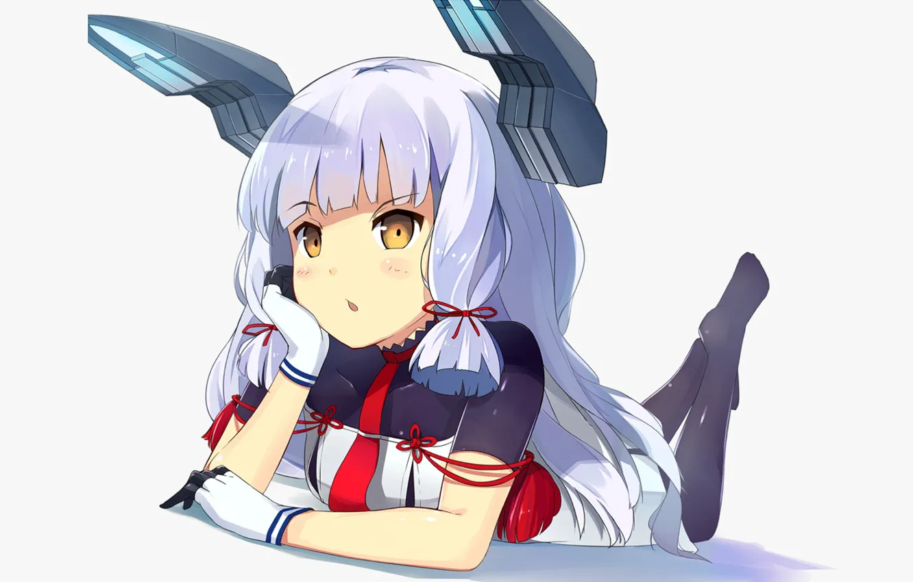 Photo wallpaper look, anime, girl, lies