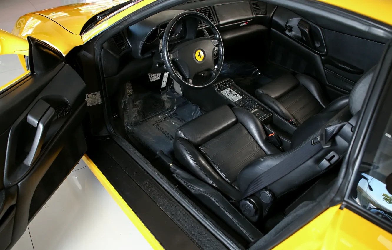 Photo wallpaper Ferrari, F355, car interior, Ferrari 355 F1 GTS