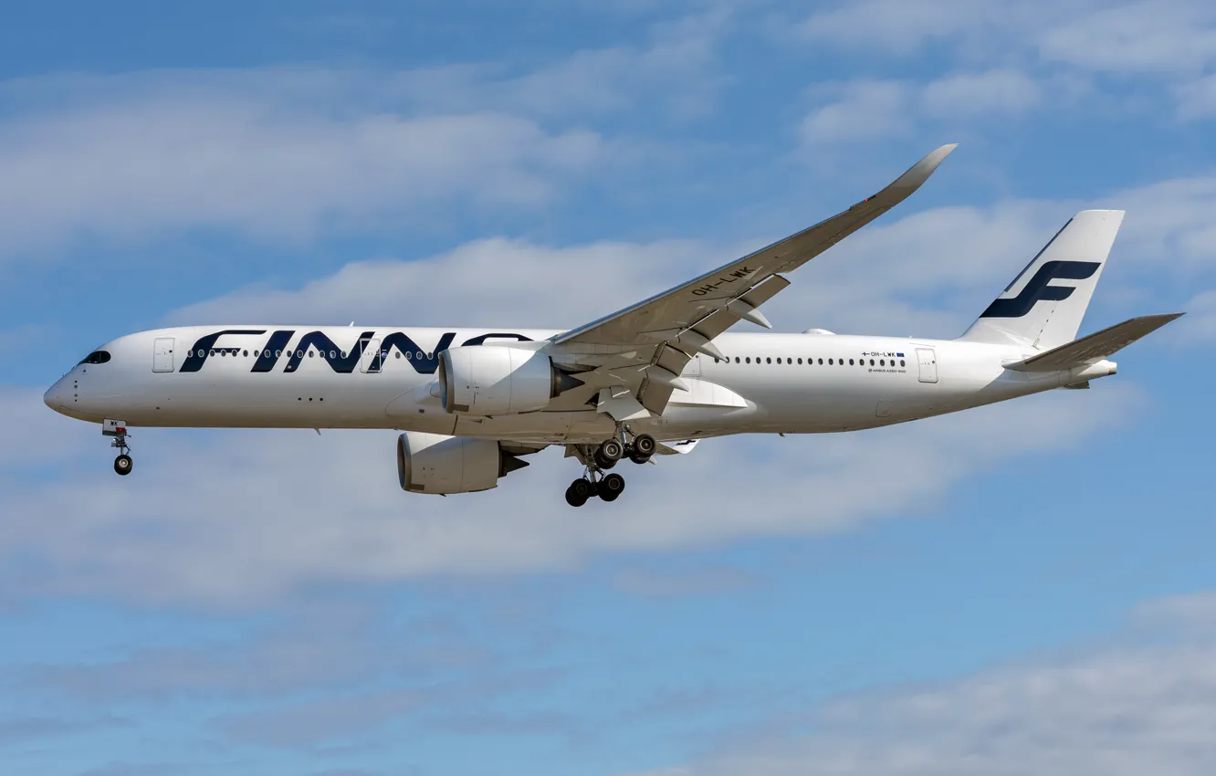 Photo wallpaper Airbus, Finnair, A350-900