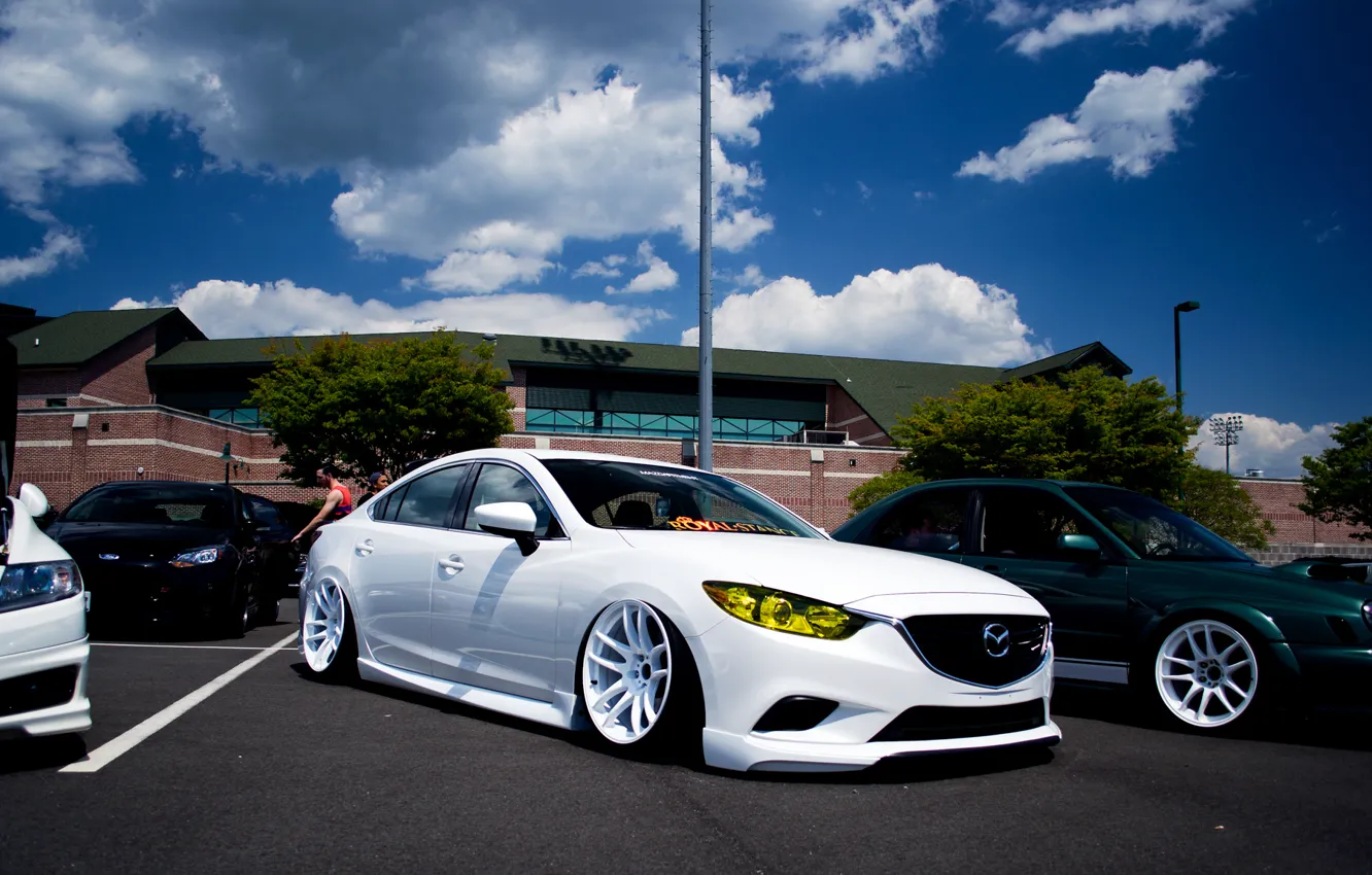 Photo wallpaper Mazda, low, stance, JDM, work, BellyScraper, CR-Kay, Royal Stance