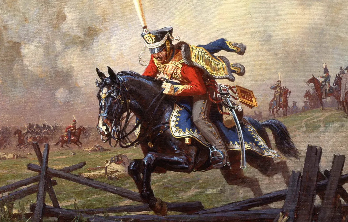 Photo wallpaper war, jpg, horse, history, historical, uniform, Napoleon, a Messenger