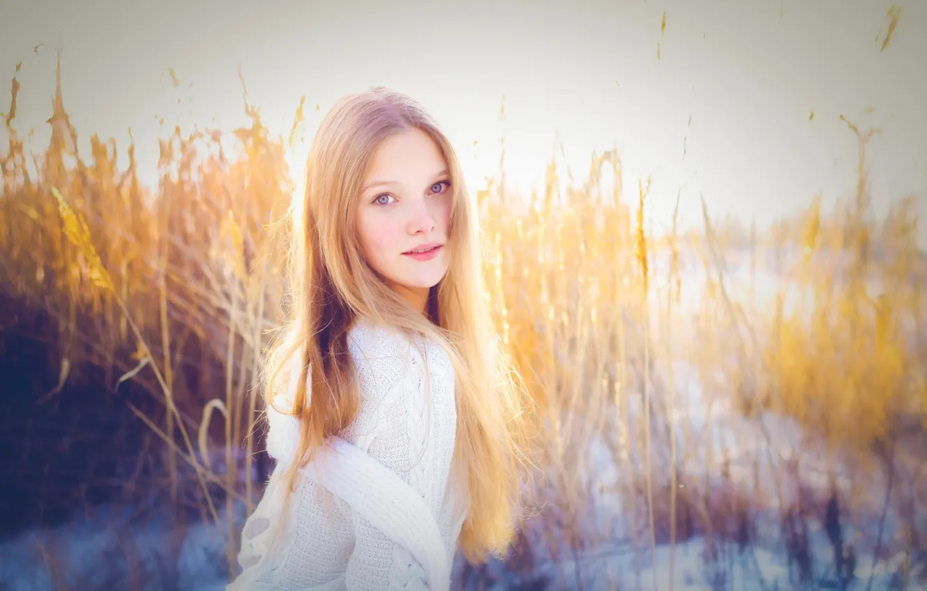 Photo wallpaper look, portrait, Nastya, Russian girl