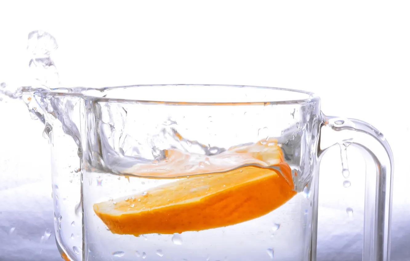 Photo wallpaper life, water, orange, falling, still