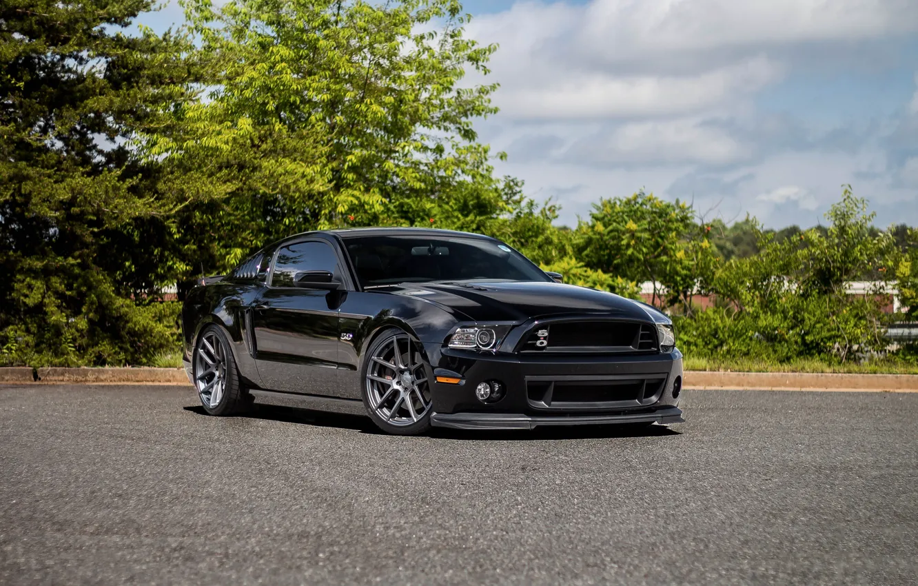 Photo wallpaper Mustang, Ford, Shelby, Black