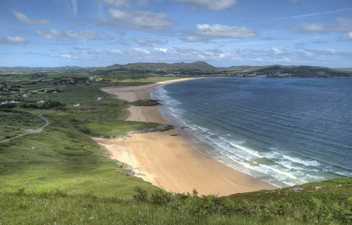 Photo wallpaper sea, wave, beach, Bay, Ireland