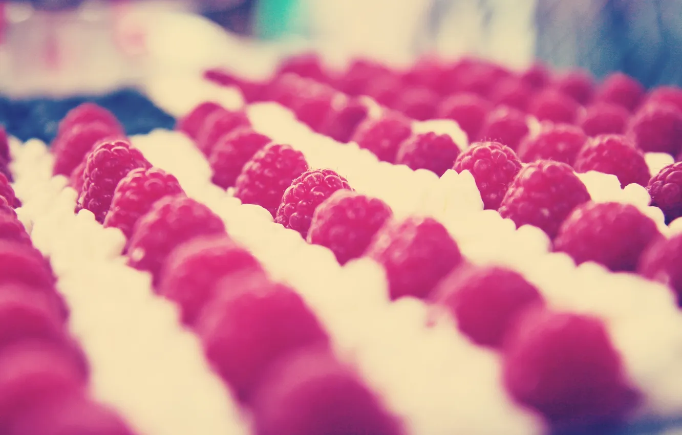 Photo wallpaper macro, raspberry, background, Wallpaper, food, berry, a number