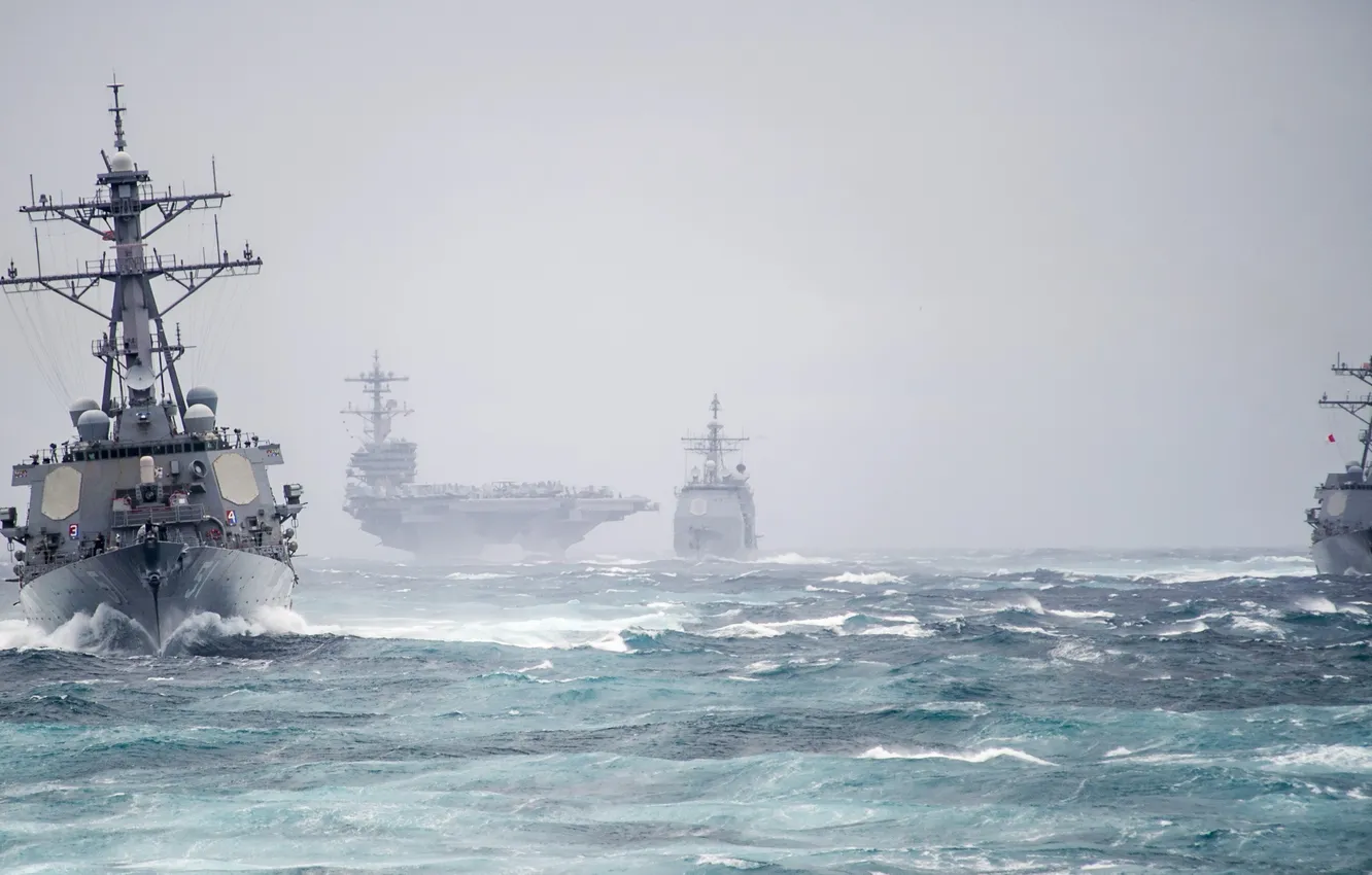 Photo wallpaper Carrier Strike Group, ATLANTIC OCEAN, George H.W. Bush