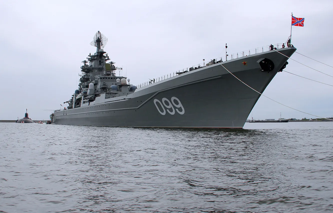 Photo wallpaper cruiser, Peter the great, Dmitry Donskoy, the nuclear-powered ship