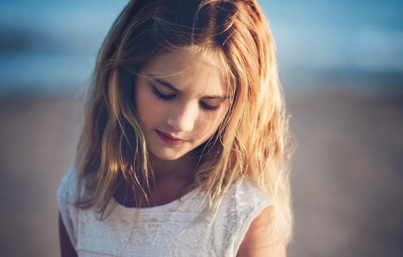 Photo wallpaper portrait, girl, sunlight, Edie Layland