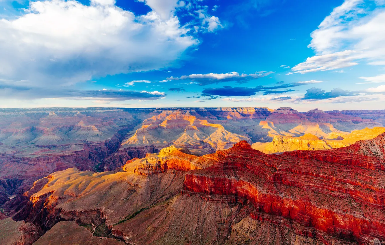 Photo wallpaper green, hot, landscape, mountain, grand, national, natural, lookout