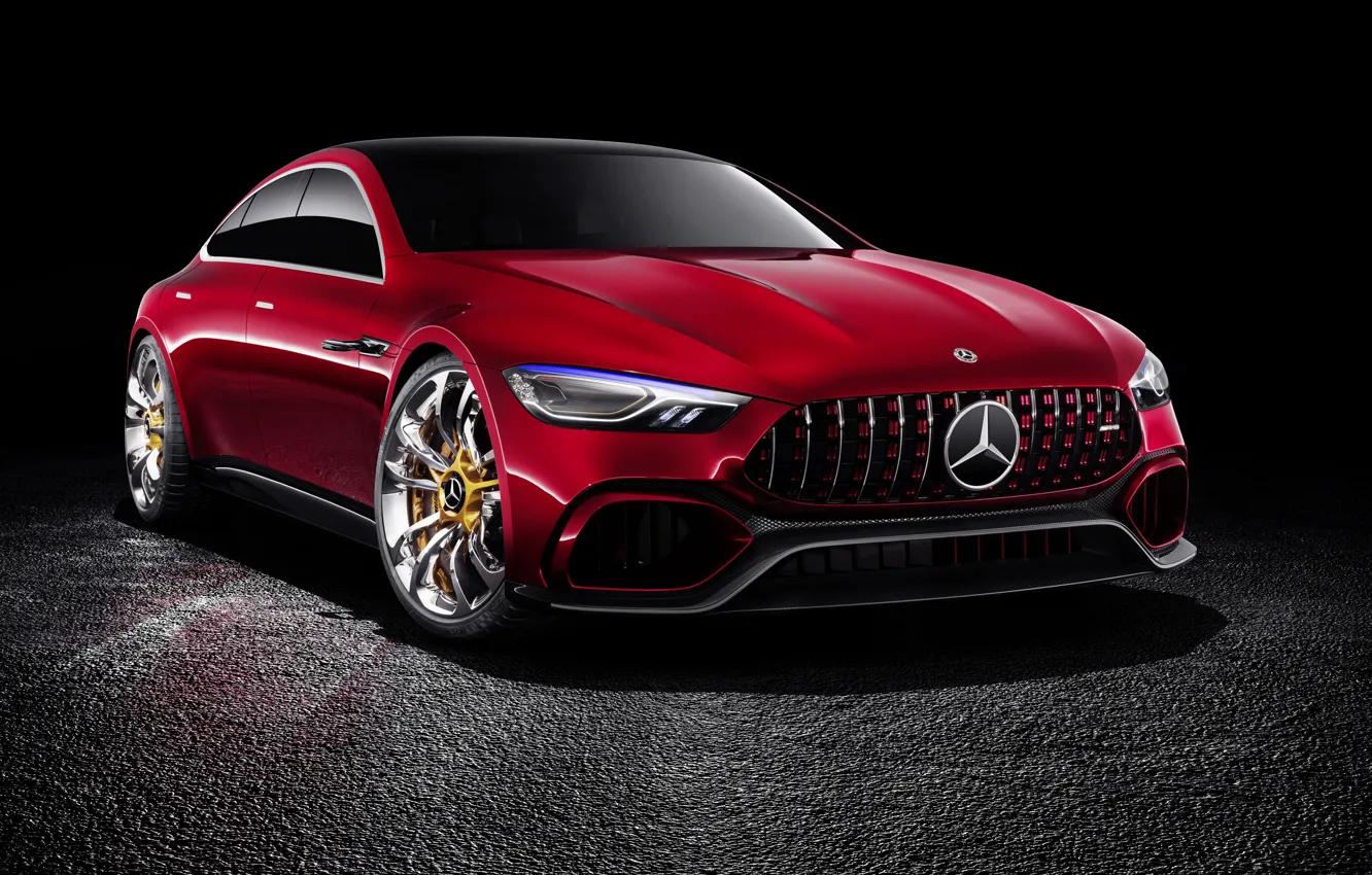 Photo wallpaper Concept, the concept, Mercedes, black background, Mercedes, GT-Class