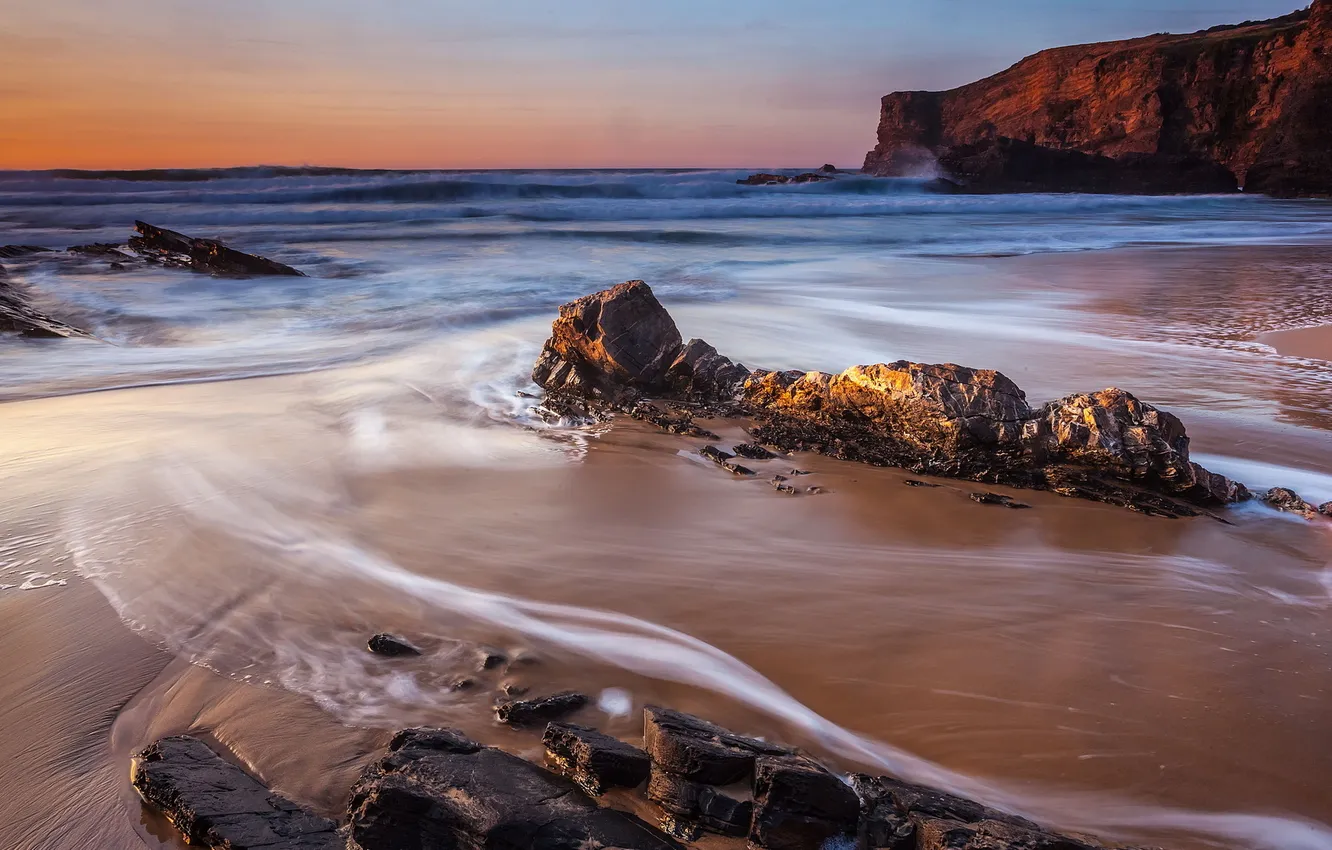 Photo wallpaper sea, landscape, shore