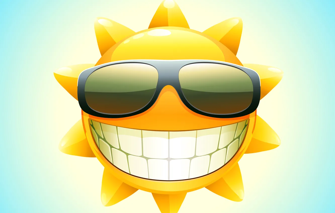 Photo wallpaper summer, the sun, smile, vector, teeth, glasses