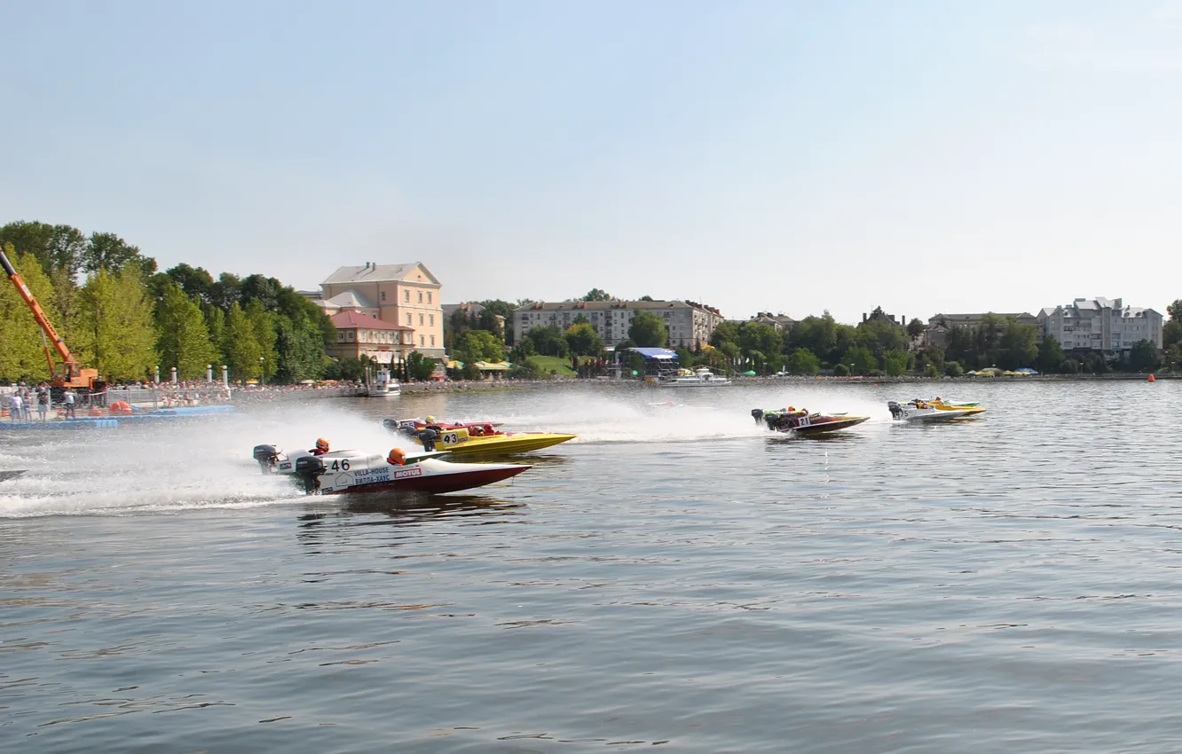 Photo wallpaper race, boat, speed