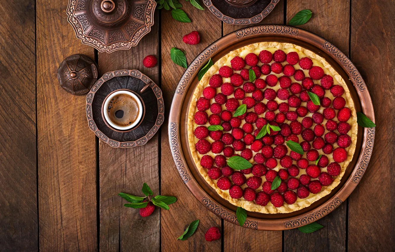 Photo wallpaper berries, pie, cakes